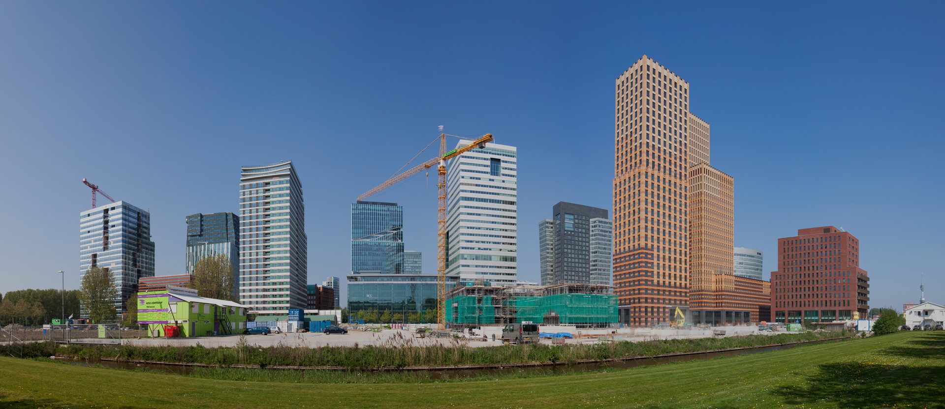 Skyline of Amsterdam Zuidas business district